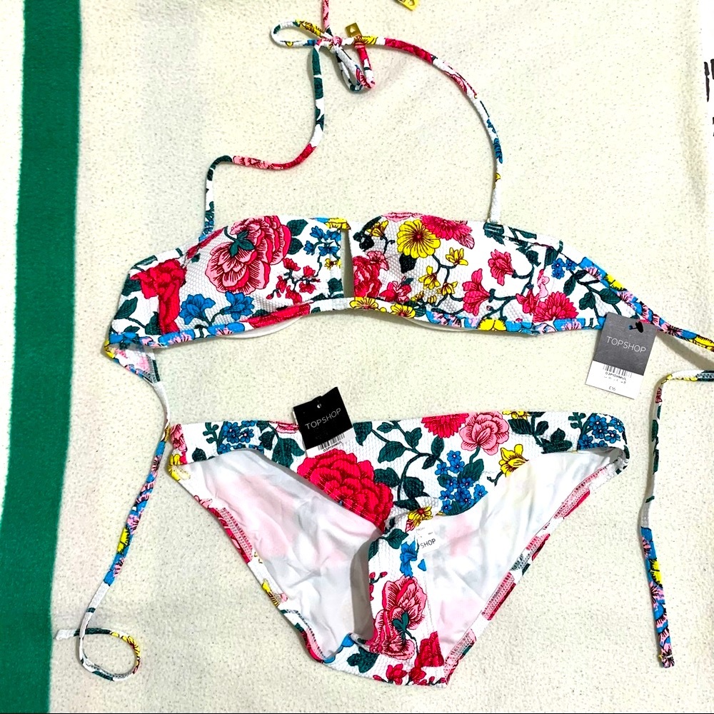 NEW TOPSHOP FLORAL BIKINI (top&bottom incl.)